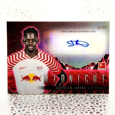 Castello Lukeba Topps Midnight Bundesliga 23-24 AUTO 35/99 #HS-CL Rb Leipzig 