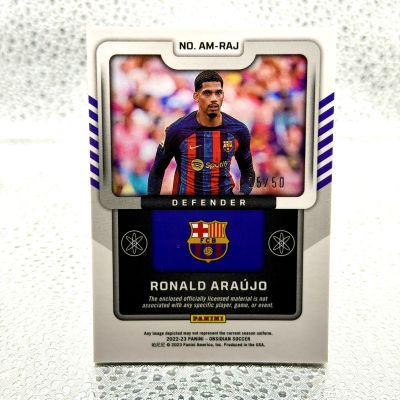 Ronald Araujo 2022-2023 Panini-Obsidian Soccer Relic 25/50 #AM-RAJ Fc Barcelona