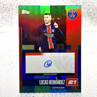 Lucas Hernandez topps Team set PSG 2024/2025 auto 94/250 #AU-LH PSG