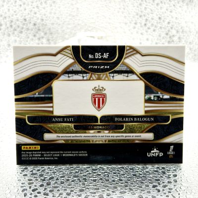 Balogun- Fati Panini Select Ligue 1 2025-26 Prizm Dual Memorabilia #DS-AF