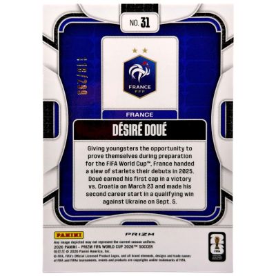 Desire Doue 2026 Panini Prizm FIFA World Cup #31 118/299 France