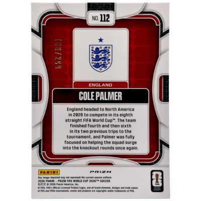 Cole Palmer 2026 Panini Prizm World Cup #112 168/299  Anglia