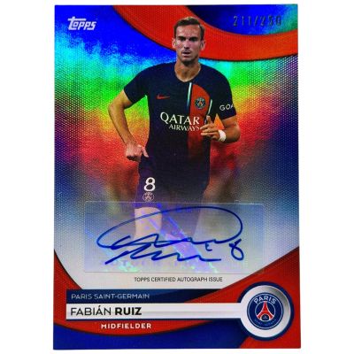Fabian Ruiz 2023-24 Topps Team Set PSG  Auto 211/250 #AU-FR PSG 
