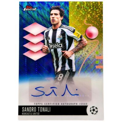 Sandro Tonali 2025-26 Topps Finest UCC AUTO 36 /150 #BA-ST Newcastle United