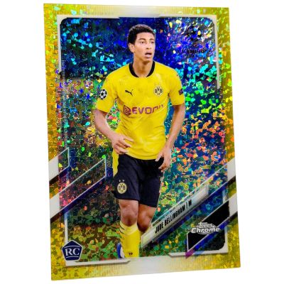 Jude Bellingham 2020-21 Topps Chrome UCC Yellow Mini-Diamond Refractor RC 5/299 #68 Borussia Dortmund