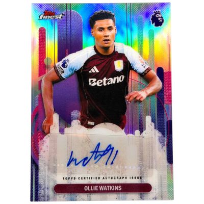 Ollie Watkins 2025-26 Topps Finest Premier League AUTO Aston Villa