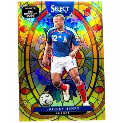 Thierry Henry 2025-26 Panini Select Road to FIFA World Cup 2026 Stained Glass SSP #19 Franta