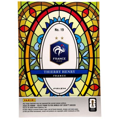 Thierry Henry 2025-26 Panini Select Road to FIFA World Cup 2026 Stained Glass SSP #19 Franta