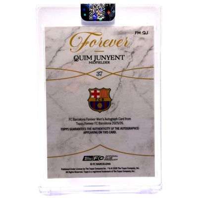 Quim Junyent 2025-26 Topps Forever AUTO RC #FM-QJ FC Barcelona