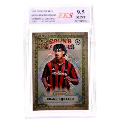 Frank Rijkaard 2022-23 Topps Merlin UCC Merlin's Masters #MM-12 AC Milan Gradat EKS 9.5