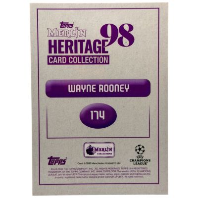 Wayne Rooney 2022-23 Topps Merlin UCC 98 Heritage Green 39 /99 #174 Manchester United