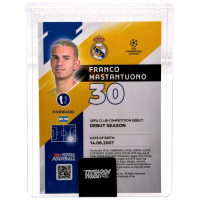 Franco Mastantuono 2026 Topps Total Football RC Total Performers 50 /99 Real Madrid