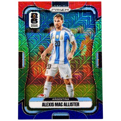 Alexis Mac Allister 2026 Panini Prizm FIFA World Cup Red Green Blue Mojo SP #15 Argentina