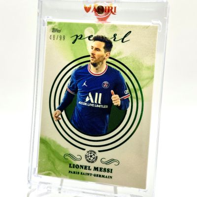 Lionel Messi 2021-22 Topps Pearl UCC - GREEN 48/99 PSG