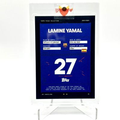 Lamine Yamal 2023-24 Topps Focus Fc Barcelona - Rookie RC BLUE RAINBOW 59/75 #30 