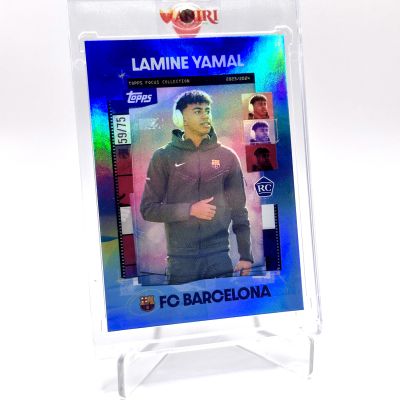 Lamine Yamal 2023-24 Topps Focus Fc Barcelona - Rookie RC BLUE RAINBOW 59/75 #30 