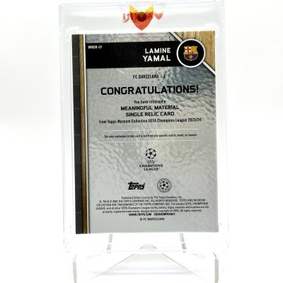 Lamine Yamal 2023-24 Topps Museum Collection UCL - Rookie RC Meaningful Material Relic 188/299 #MMSR-LY FC Barcelona