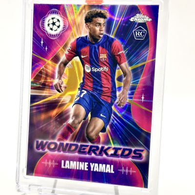 Lamine Yamal 2023-24 Topps Chrome UCC - Rookie RC WONDERKIDS GOLD LAVA #WC-3 FC Barcelona