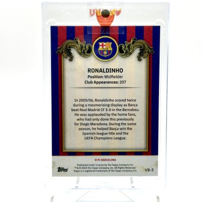 Ronaldinho 2023-24 Topps FC Barcelona Team Set - Vintage ORANGE 18/25 #VB-4 FC Barcelona
