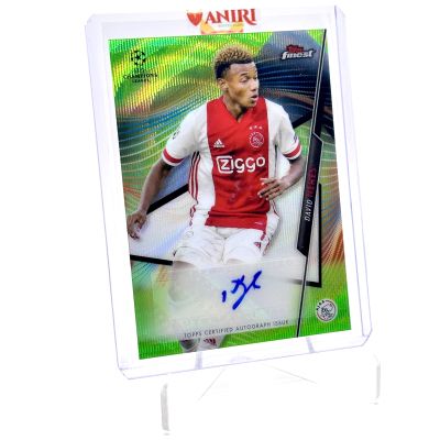 David Neres 2020-21 Topps Finest UEFA UCL- AUTO Green Refractor 11/99 #FA-DN Ajax