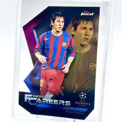 Lionel Messi 2018 Topps Finest UEFA Champions League Finest Careers GOLD 07/50 #1 PSA 9 FC Barcelona