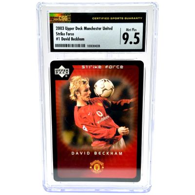 David Beckham 2003-04 Upper Deck Strike Force Man Utd #1 CSG 9.5