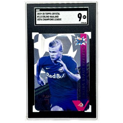 Erling Haaland 2019-20 Topps Crystal UCL Master Rookie RC #113 SGC 9 Salzburg