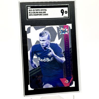 Erling Haaland 2019-20 Topps Crystal UCL Master Rookie RC #113 SGC 9 Salzburg