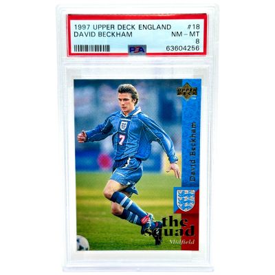 David Beckham 1997 Upper Deck The Squad #18 PSA 8 England
