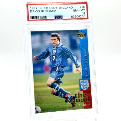 David Beckham 1997 Upper Deck The Squad #18 PSA 8 England