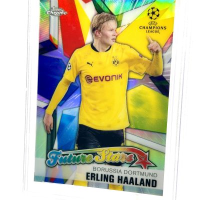 Erling Haaland 2020-21 Topps Chrome UCL Future Stars #FS-EH PSA 10 GEM MT Borussia Dortmund