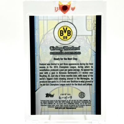 Erling Haaland 2022-23 Topps Merlin Chrome UCC THE GRAIL 6 of 9 Borussia Dortmund