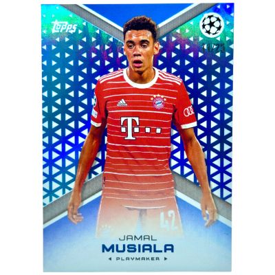 Jamal Musiala 2022-23 Topps Jack Grealish Platinum - BLUE 11/25 Bayern Munchen