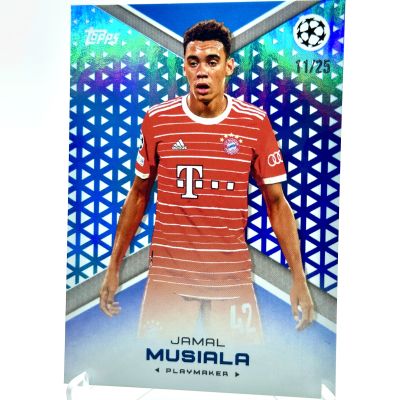 Jamal Musiala 2022-23 Topps Jack Grealish Platinum - BLUE 11/25 Bayern Munchen