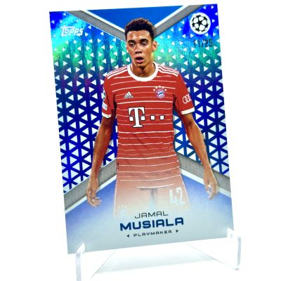 Jamal Musiala 2022-23 Topps Jack Grealish Platinum - BLUE 11/25 Bayern Munchen