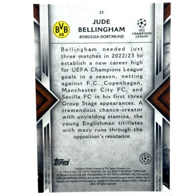 Jude Bellingham 2022-23 Topps Museum Collection UEFA  - COOPER 004/125 #22 Bvb Dortmund