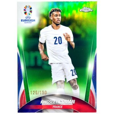 Kingsley Coman 2024 Topps Chrome UEFA Euro - Neon Green 129/150 #83 Franta