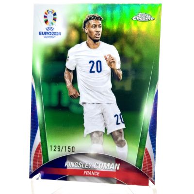Kingsley Coman 2024 Topps Chrome UEFA Euro - Neon Green 129/150 #83 Franta