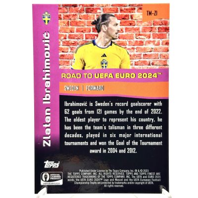 Zlatan Ibrahimovic  2023 Topps Finest Road TO Uefa EURO 2024 ROSE MINI GOLD 37/50 #TM-ZI Sweden