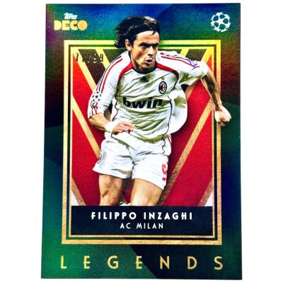Filippo Inzaghi 2023-24 Topps Deco UEFA Club Competitions - GREEN 71/99 AC Milan
