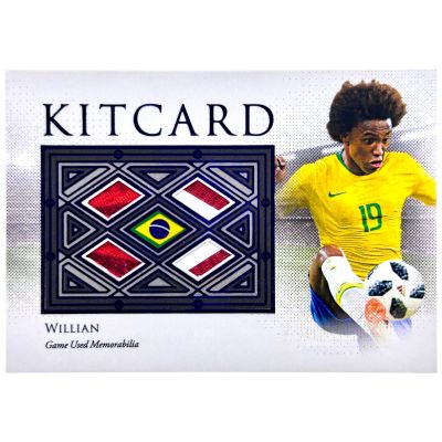 Willian 2023-24 Futera Unique World Football - KITCARD RELIC SAPHIRE 01/09 #KC14 Arsenal