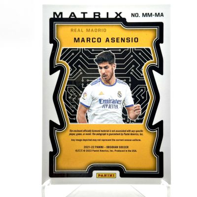 Marco Asensio 2021-22 Panini Obsidian Soccer - AUTO RELIC Electric Etch Yellow 07/10 #MM-MA Real Madrid
