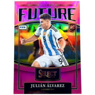 Julian Alvarez 2022-23 Panini Select Fifa Soccer - Rookie RC  PINK PRIZM 01/25 #6 Argentina