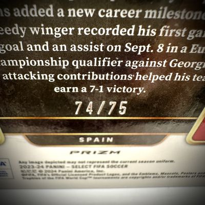 Nico Williams 2023-24 Panini Select FIFA - Terrace Pink Prizm 74/75 #20 Spain