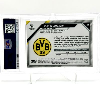 Erling Haaland 2021-22 Topps Chrome Bundesliga - GOLD RAYWAVE Refractor #30 PSA 10 Borussia Dortmund