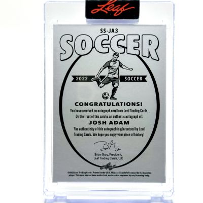 Josh Adam 2022 Leaf Signature Series - Rookie RC RED 1/1 AUTO #SS-JA3