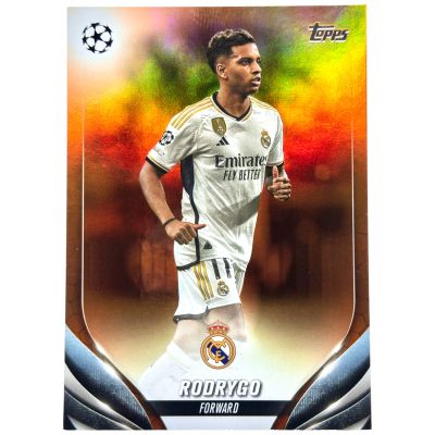 Rodrygo 2023-24 Topps UEFA Club Competitions - ORANGE 23/25 #168 Real Madrid