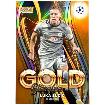 Luka Sucic 2022-23 Topps Chrome Stadium - Glimpses of Gold ORANGE 06/25 #GG-LS Salzburg