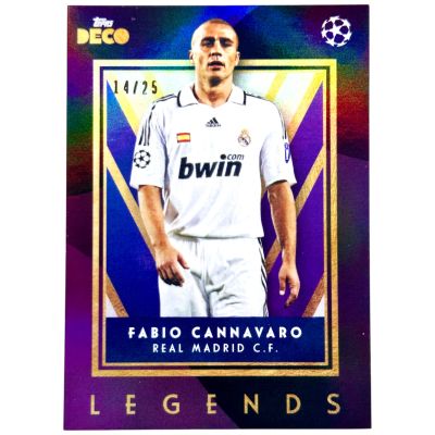 Fabio Cannavaro 2023-24 Topps Deco UEFA Club Competitions - PURPLE 14/25 # Real Madrid