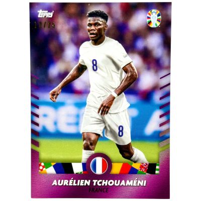 Aurelien Tchouameni 2024 Topps Jose Mourinho Euro Set - Pink Parallel 12/25 France